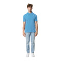 Tranquil Blue - Side - Iqoniq Mens Yosemite Pique Polo Shirt