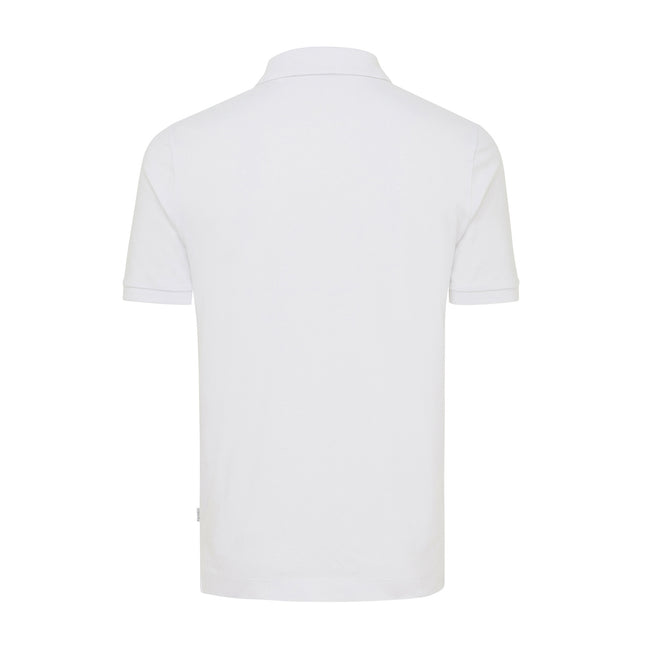 White - Back - Iqoniq Mens Yosemite Pique Polo Shirt
