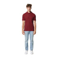 Burgundy - Side - Iqoniq Mens Yosemite Pique Polo Shirt
