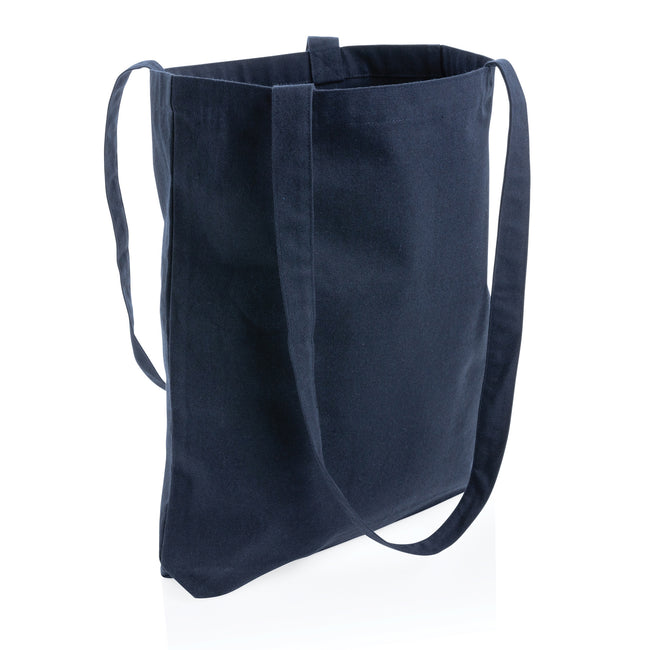 Navy - Back - XD Collection Impact Recycled Cotton Aware Tote Bag