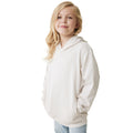 Ivory White - Side - Iqoniq Childrens-Kids Yengo Recycled Cotton Side Pocket Hoodie