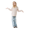 Cloud Pink - Side - Iqoniq Childrens-Kids Yengo Recycled Cotton Side Pocket Hoodie