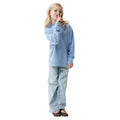 Sky Blue - Side - Iqoniq Childrens-Kids Yengo Recycled Cotton Side Pocket Hoodie