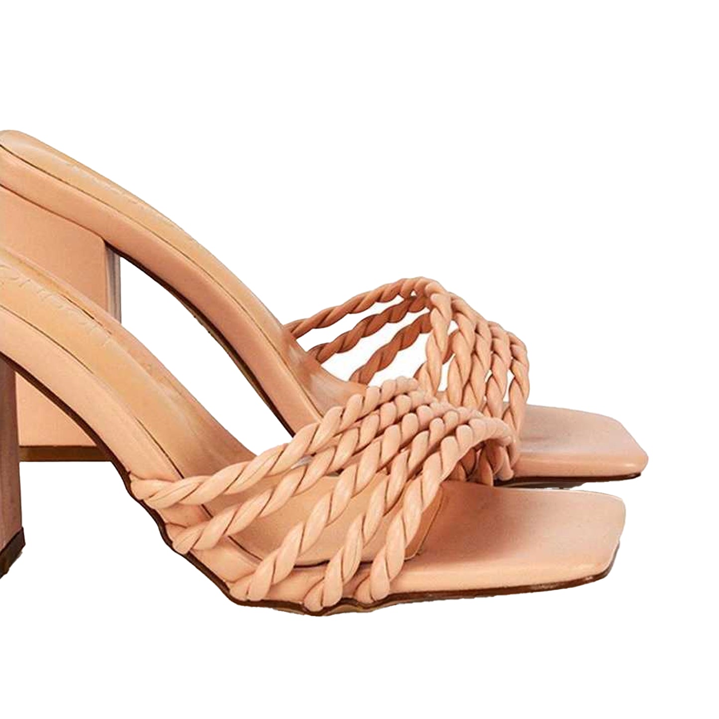 Nude - Lifestyle - XY London Womens-Ladies Selene Strappy Block Heel Mules