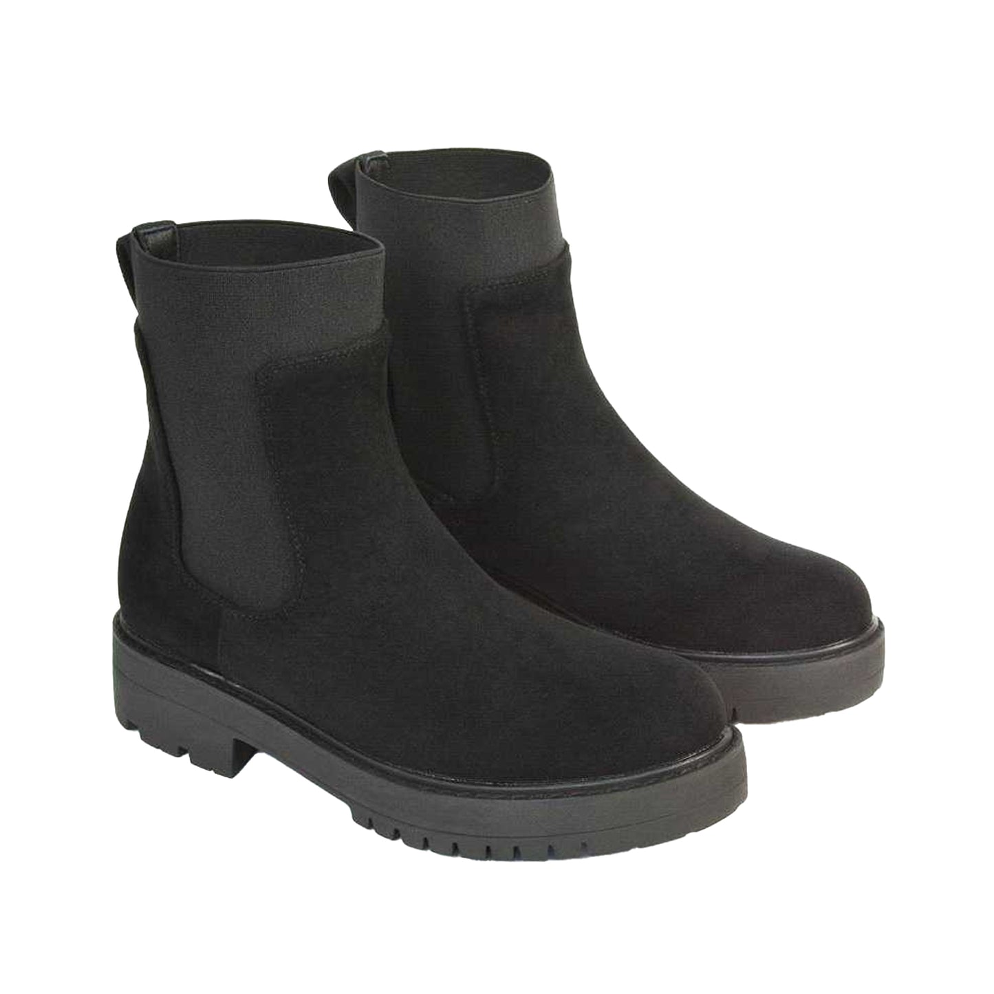 Jet Black - Lifestyle - XY London Womens-Ladies Karev Chunky Flat Chelsea Boots