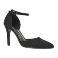 Jet Black - Lifestyle - XY London Womens-Ladies Claire D´Orsay Ankle Strap Stiletto Heel Court Shoes