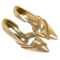 Gold - Pack Shot - XY London Womens-Ladies Kirsty Rhinestone Kitten Heel Court Pumps