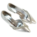 Silver - Close up - XY London Womens-Ladies Kirsty Rhinestone Kitten Heel Court Pumps