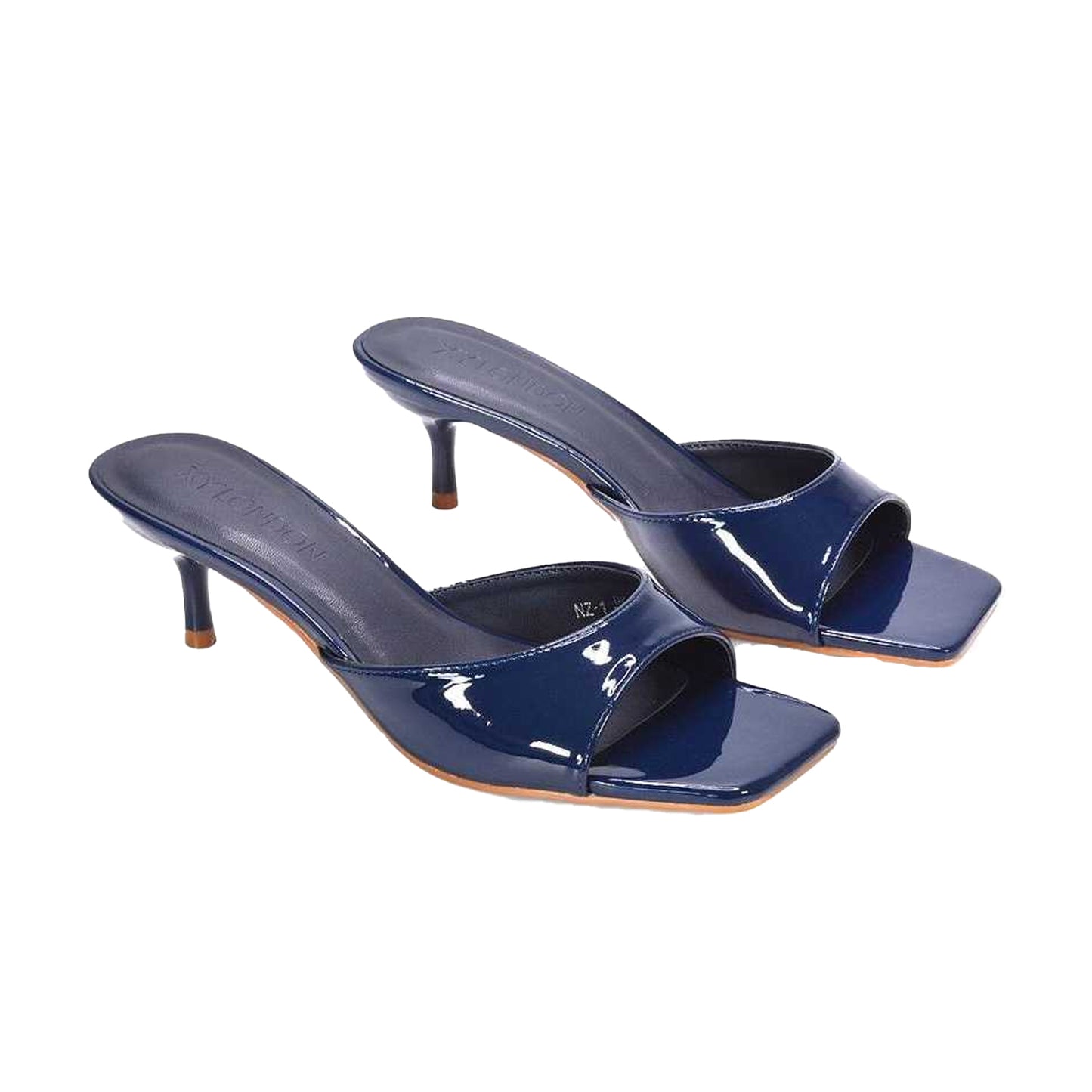 Navy - Close up - XY London Womens-Ladies Jane Mule Sandals
