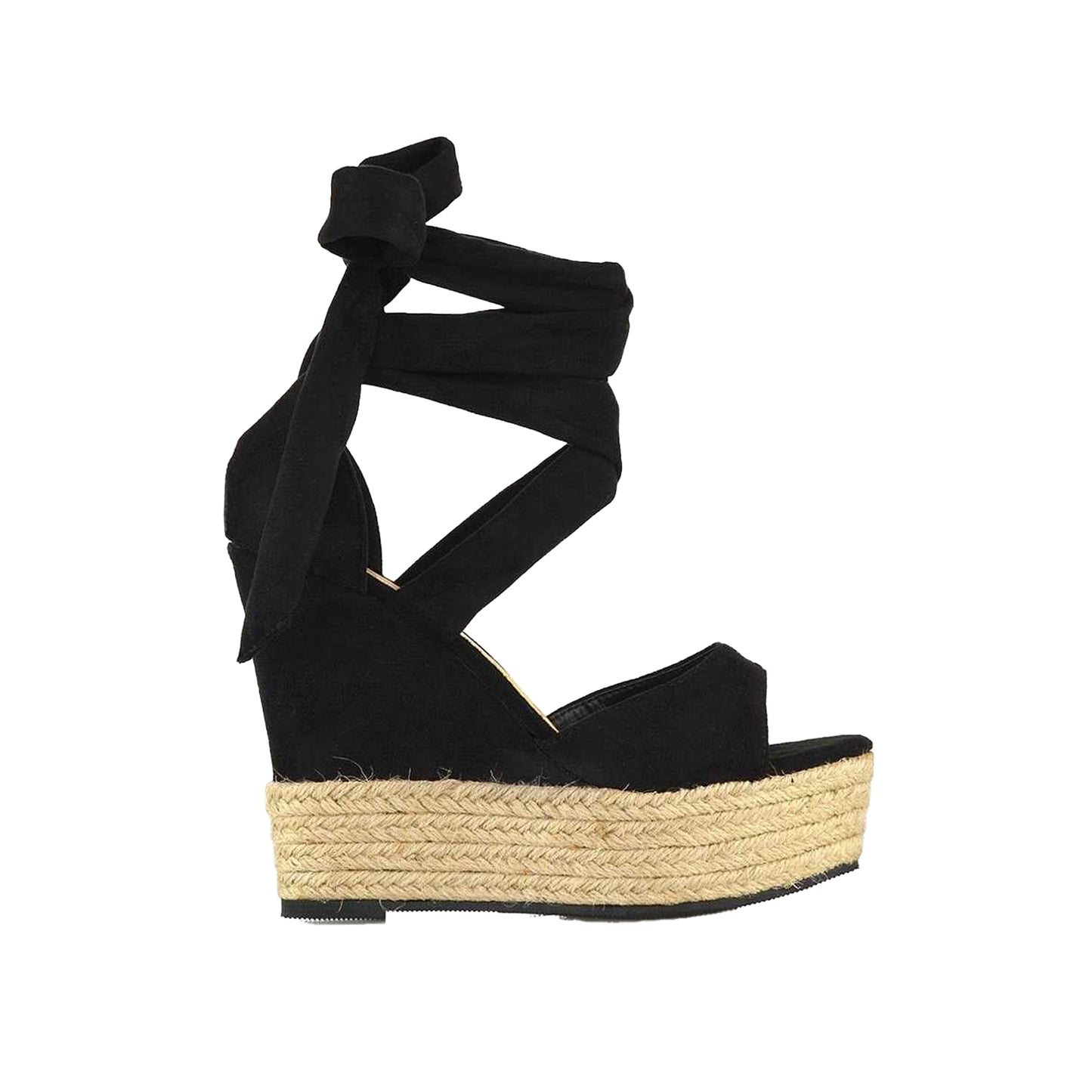 Jet Black-Brown - Lifestyle - XY London Womens-Ladies Sansa Platform Wedge Sandals