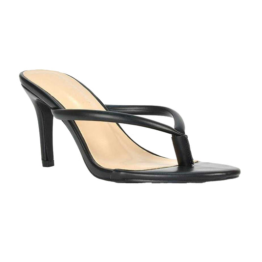 Black - Front - XY London Womens-Ladies Celina Stiletto Heel Mule Sandals
