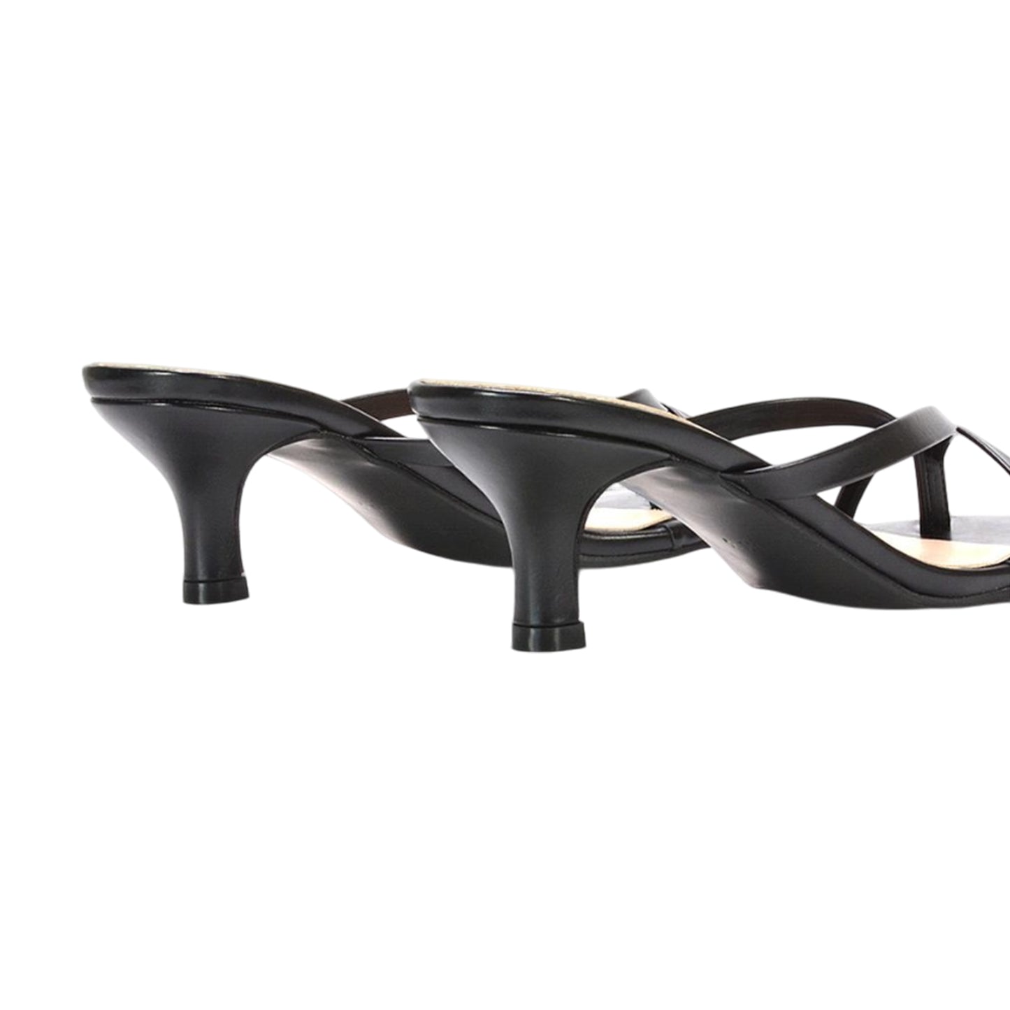 Black - Pack Shot - XY London Womens-Ladies Tiana Kitten Heel Mule Sandals