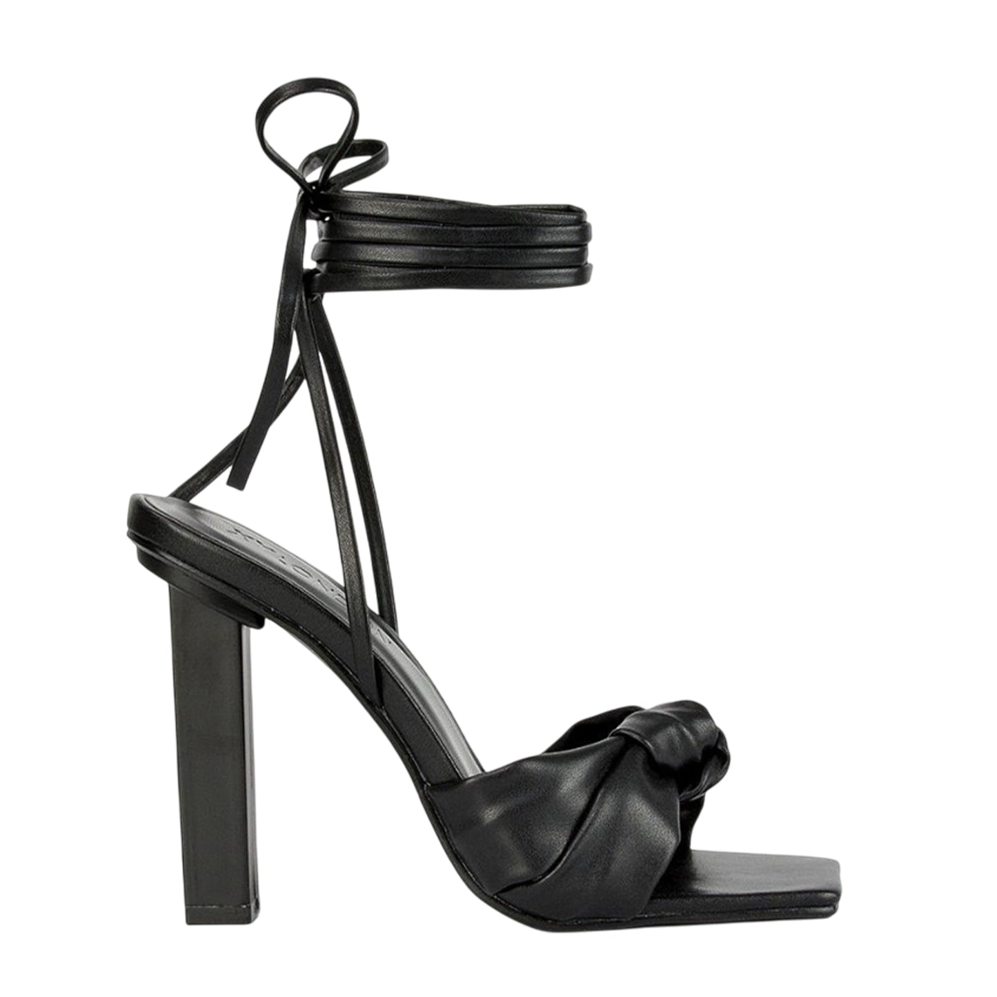 Black - Lifestyle - XY London Womens-Ladies Evelyn High Block Heel Sandals