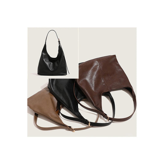 Black - Front - XY London Womens-Ladies Kelsey Slouch Handbag