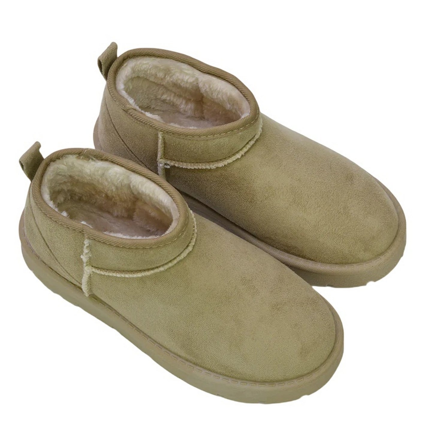 Light Stone - Lifestyle - XY London Womens-Ladies Angelina Faux Fur Ankle Boots