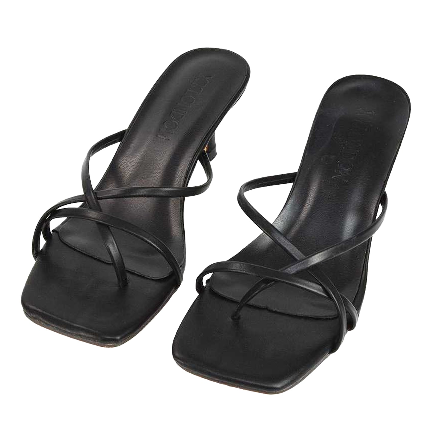 Black - Pack Shot - XY London Womens-Ladies Dream Kitten Heel Mules