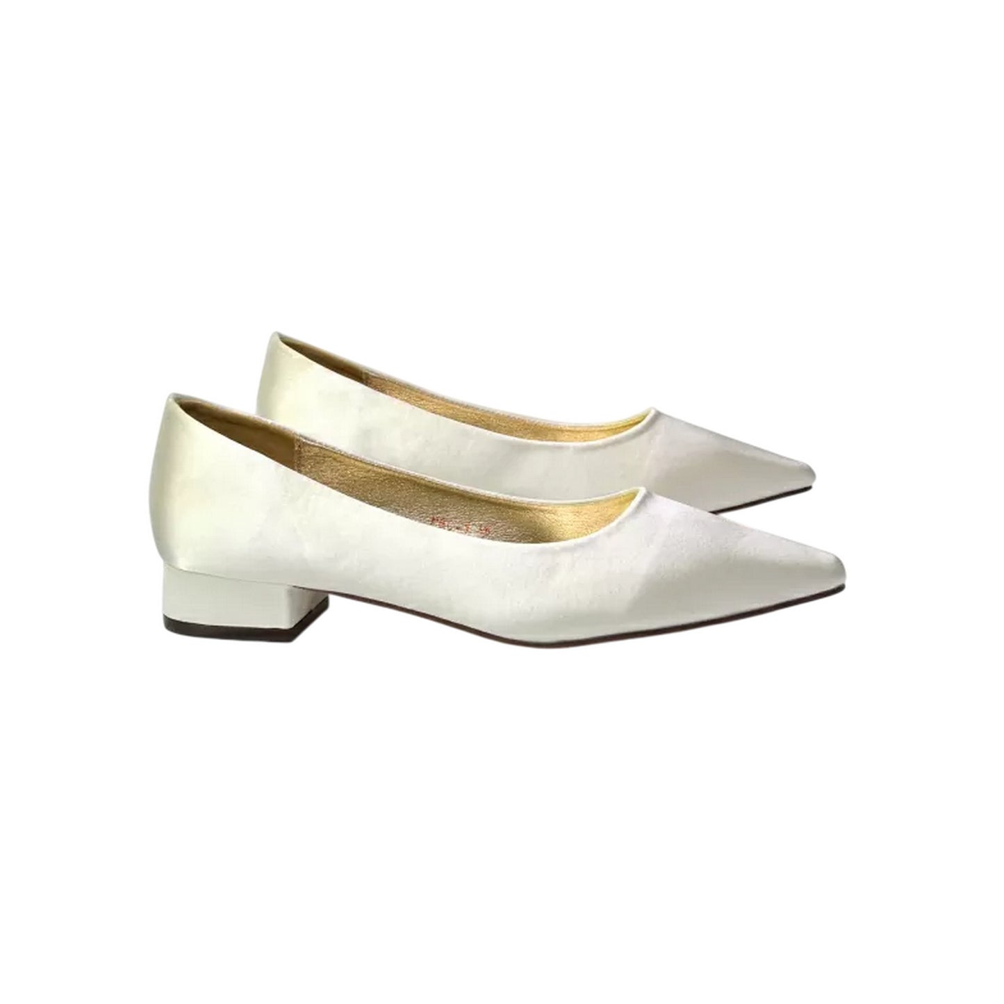 Ivory - Lifestyle - XY London Womens-Ladies Karen Pointed Bridal Low Heel Pumps