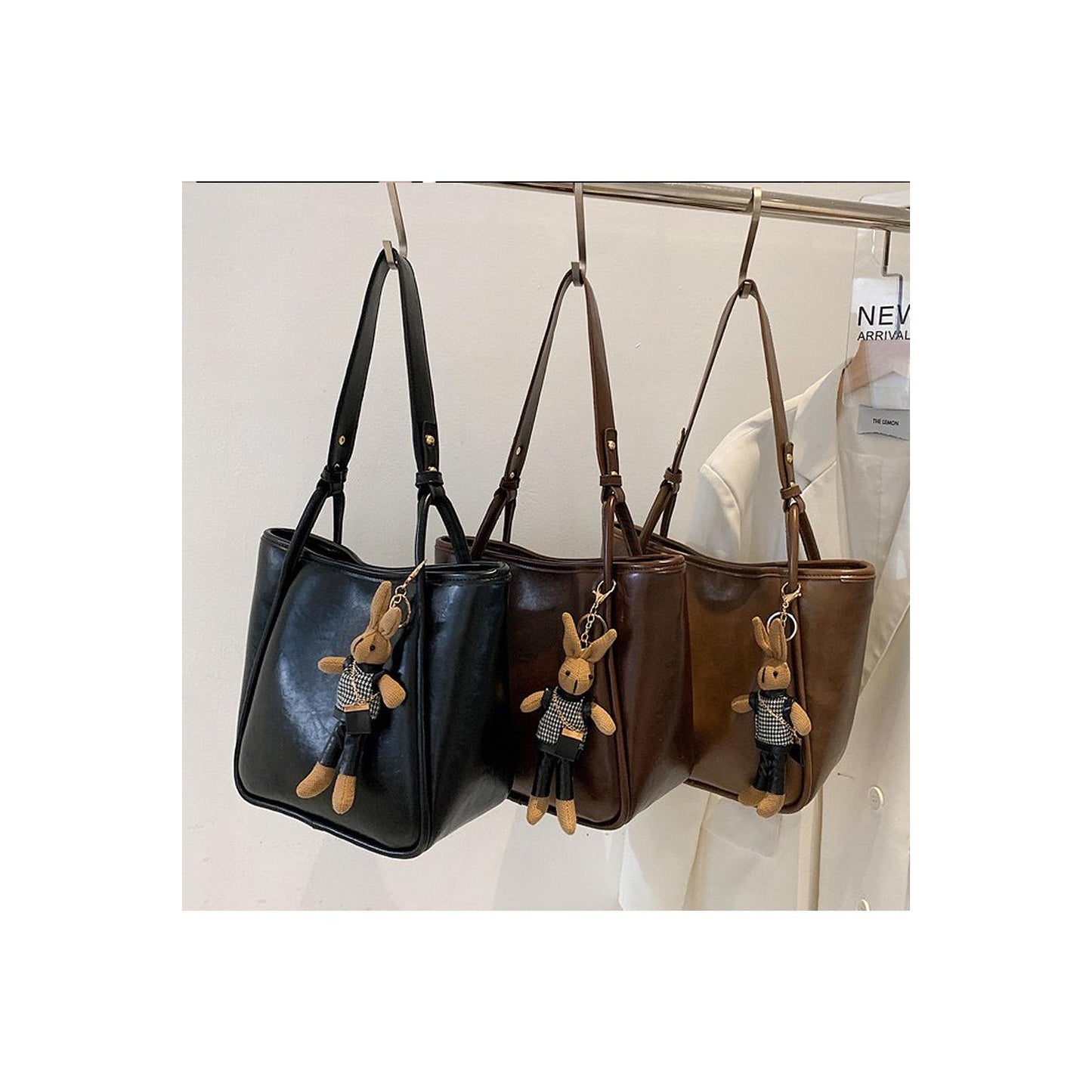 Black - Back - XY London Womens-Ladies Kate Tote Bag