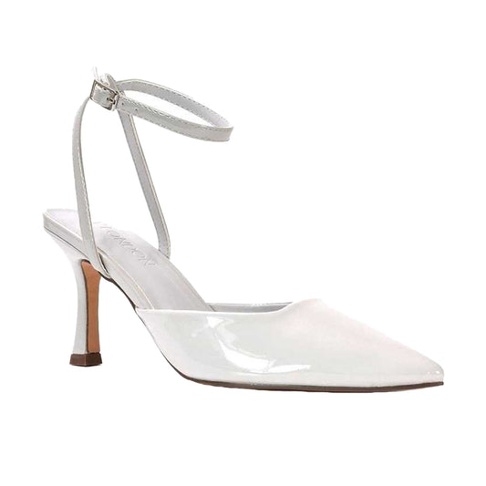 Navy - Front - XY London Womens-Ladies Lacey May Court Shoes