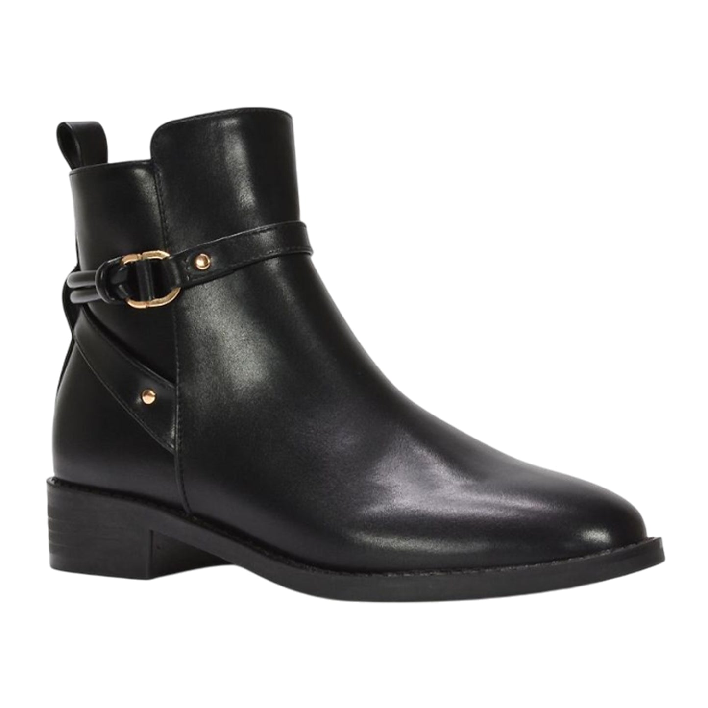 Black - Lifestyle - XY London Womens-Ladies Mollie Low Block Heel Ankle Boots