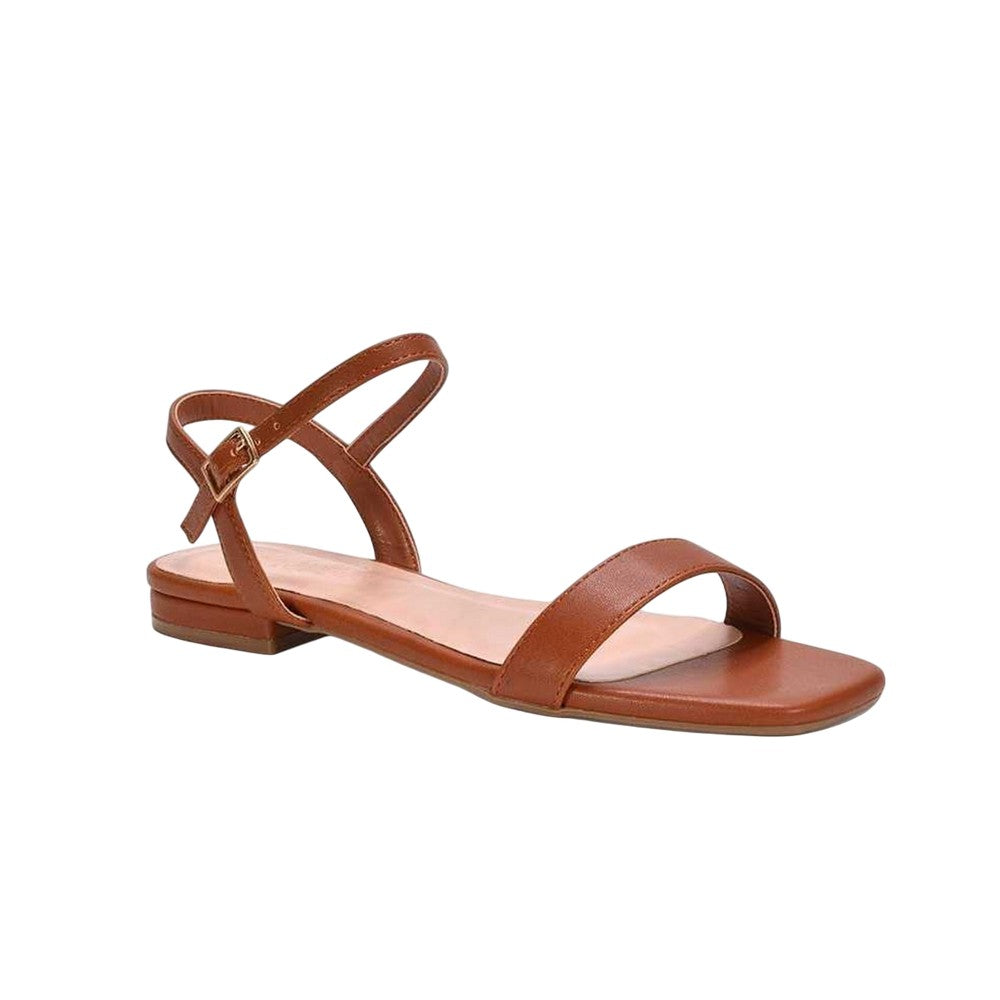 Brown - Lifestyle - XY London Womens-Ladies Hallie Ankle Strap Sandals