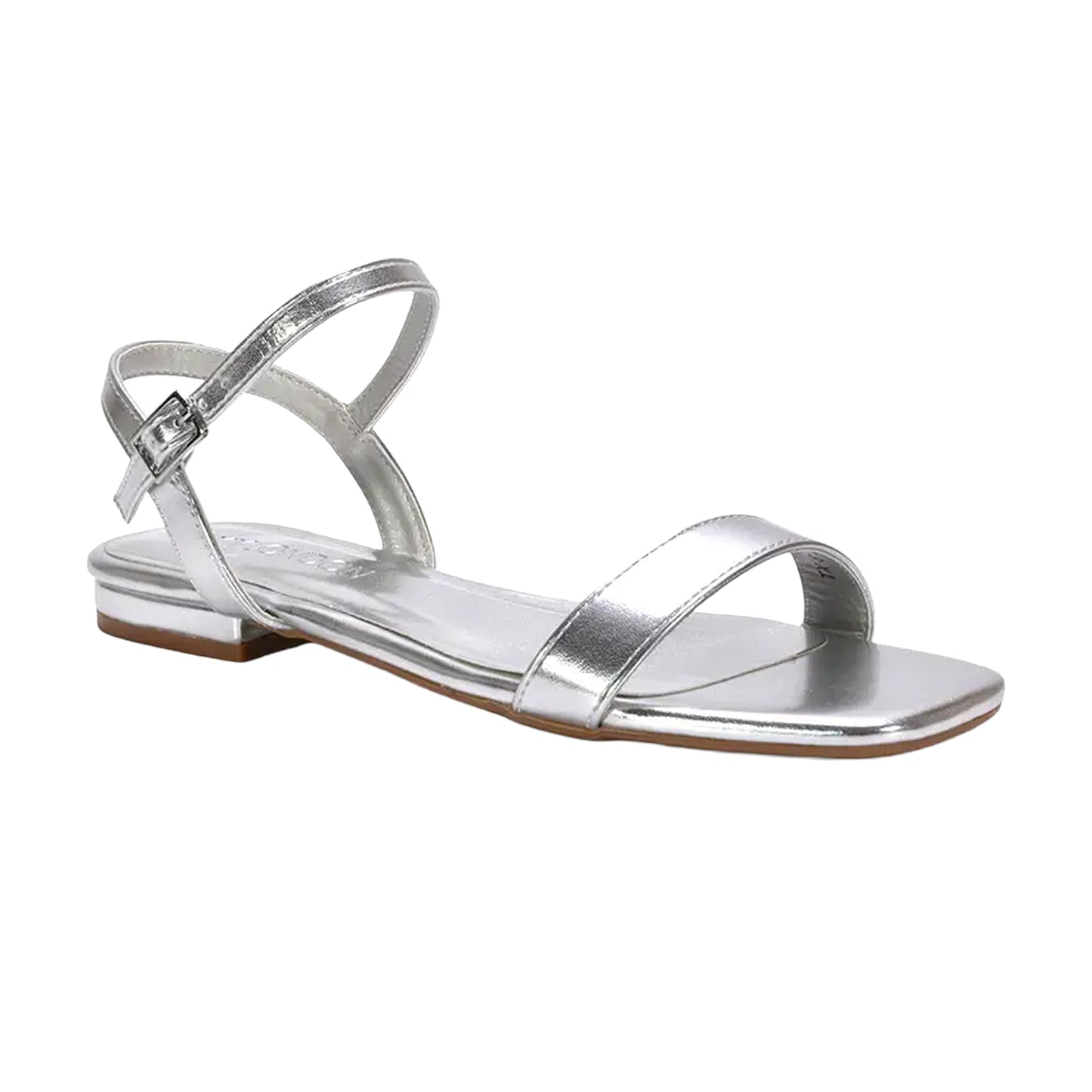 Metallic Silver - Lifestyle - XY London Womens-Ladies Hallie Metallic Strappy Sandals