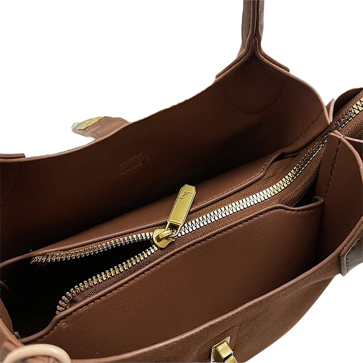 Tan - Side - XY London Elisie Charm Handbag