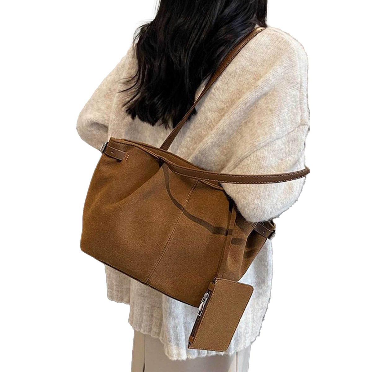 Tan - Back - XY London Destiny Tote Bag