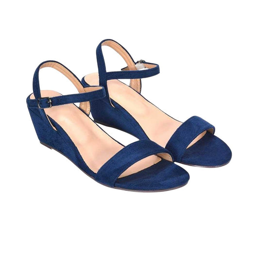 Navy - Front - XY London Womens-Ladies Alissa Open Toe Sandals