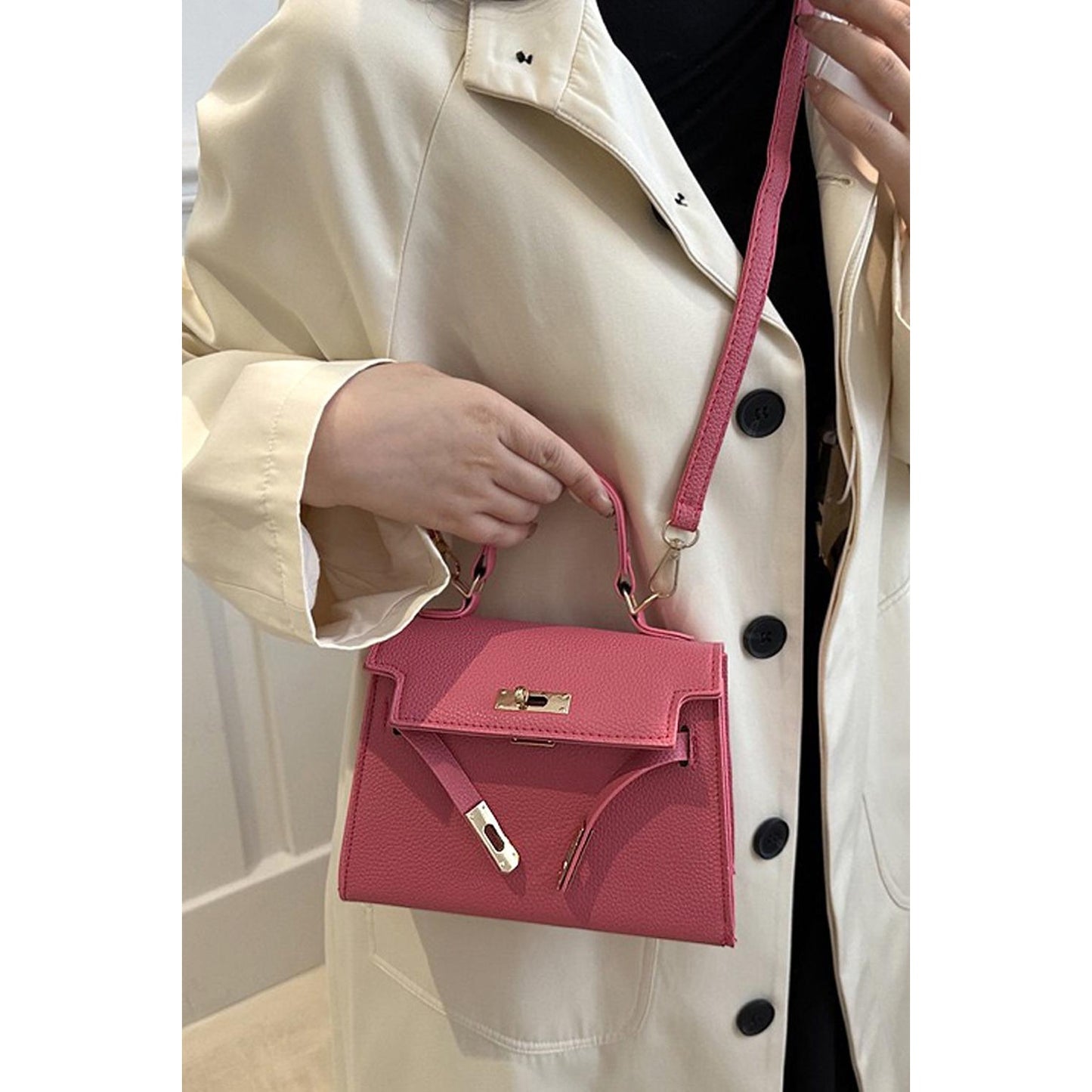 Light Red - Back - XY London Catherine Small Crossbody Bag