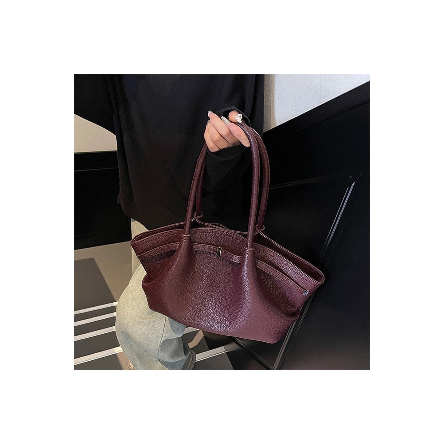 Burgundy - Pack Shot - XY London Womens-Ladies Sophia Shoulder Bag