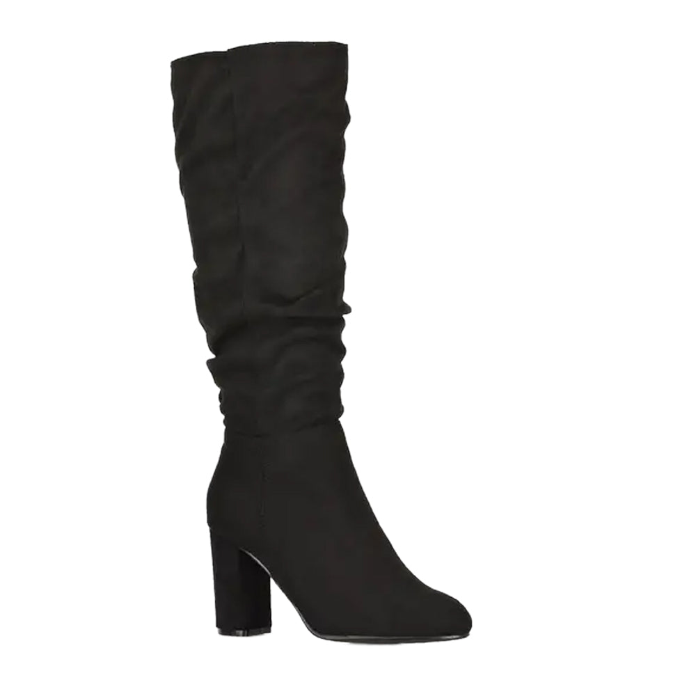 Jet Black - Lifestyle - XY London Womens-Ladies Alana Ruched Knee-High Boots