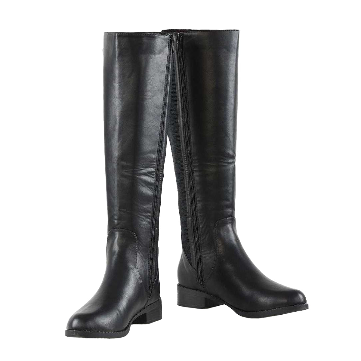 Black - Lifestyle - XY London Womens-Ladies Molly Stretch Calf Knee-High Boots