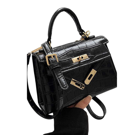 Black - Front - XY London Womens-Ladies Maya Removable Straps Satchel