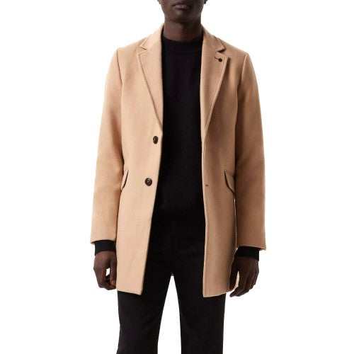 Front - Burton Mens 1904 Faux Wool Overcoat