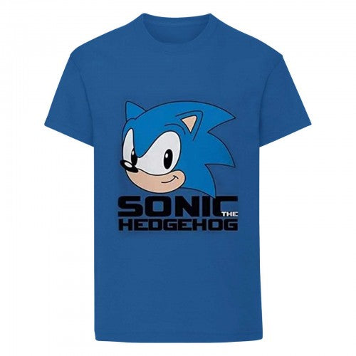 Front - Sonic The Hedgehog Unisex Adult Classic Head T-Shirt
