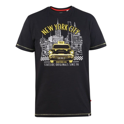 Front - Duke Mens Wingmore D555 New York Taxi Kingsize T-Shirt
