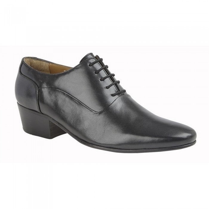 Front - Kensington Mens Plain Vamp Cuban Heel Leather Shoes