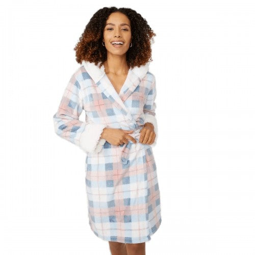 Debenhams Discount Debenhams Housecoats Debenhams Womens/Ladies Checked Sherpa Hooded Dressing Gown Debenhams Discount Debenhams Housecoats Debenhams Womens/Ladies Checked Sherpa Hooded Dressing Gown