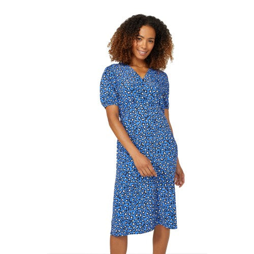 Mantaray Womens/Ladies Animal Print Woven V Neck Dress – Universal