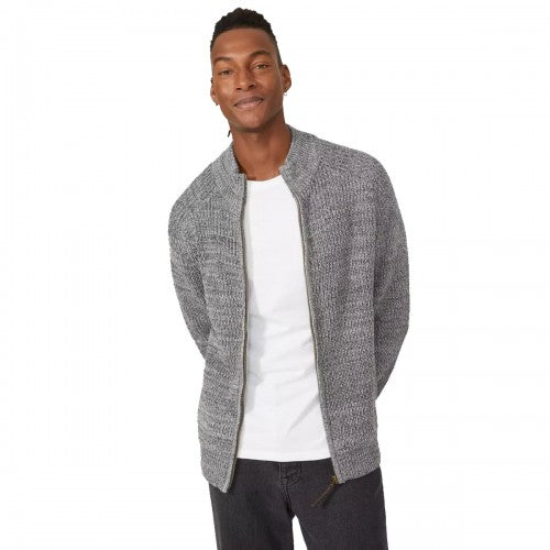 Front - Mantaray Mens Twisted Full Zip Cardigan