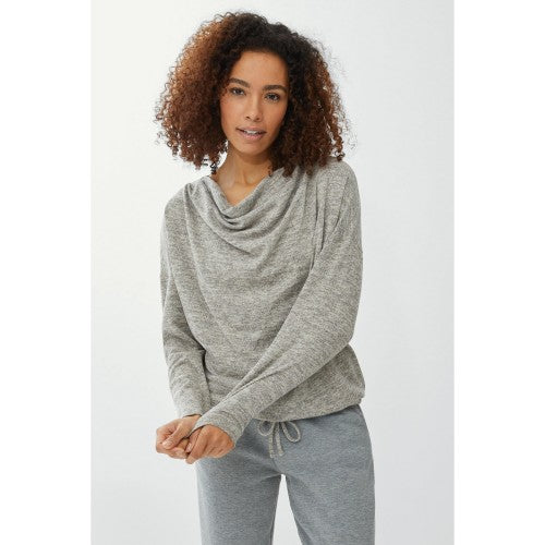 Front - Maine Womens/Ladies Jersey Knit Cowl Neck Long-Sleeved Top