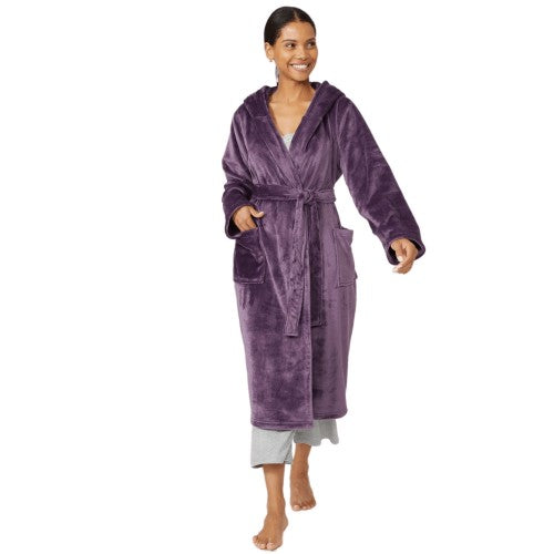 Front - Debenhams Womens/Ladies Sleek Hooded Nightwear Robe
