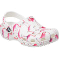 Front - Crocs Childrens/Kids Classic Pool Party Flamingo Clogs