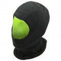 Front - FLOSO Mens Reversible Fleece Thermal Balaclava (Black Front & Neon Back)