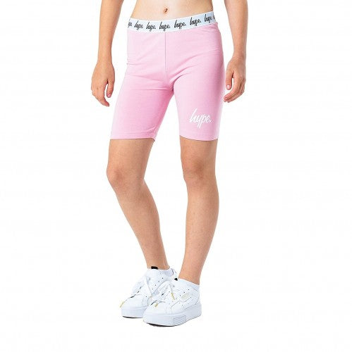 Front - Hype Girls Script Cycling Shorts
