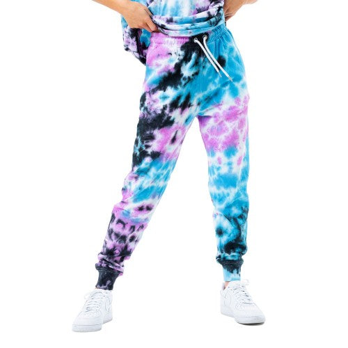 Front - Hype Womens/Ladies Tie Dye Jogging Bottoms