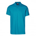 Front - ID Mens Short Sleeve Pique Stretch Polo Shirt