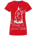Front - Disney Womens/Ladies Beauty And The Beast Enchanted Rose T-Shirt
