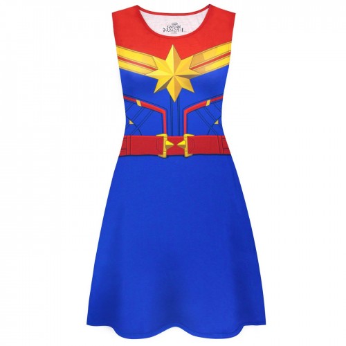Captain Marvel Womens/Ladies Costume Dress – Universal Textiles